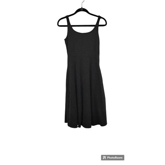 Unbranded Dark Grey stretchy sleeveless midi dress with pockets - Picture 1 of 4